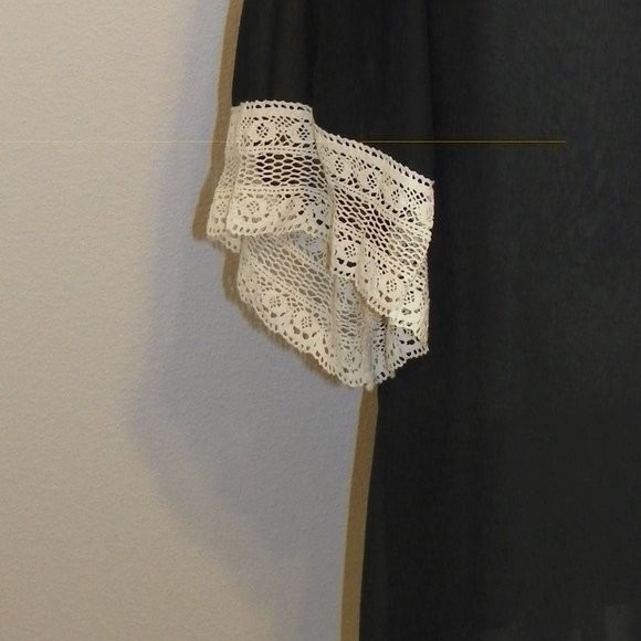 BoHo Peasant Short Black Summer Dress XXL - Picture 9 of 9